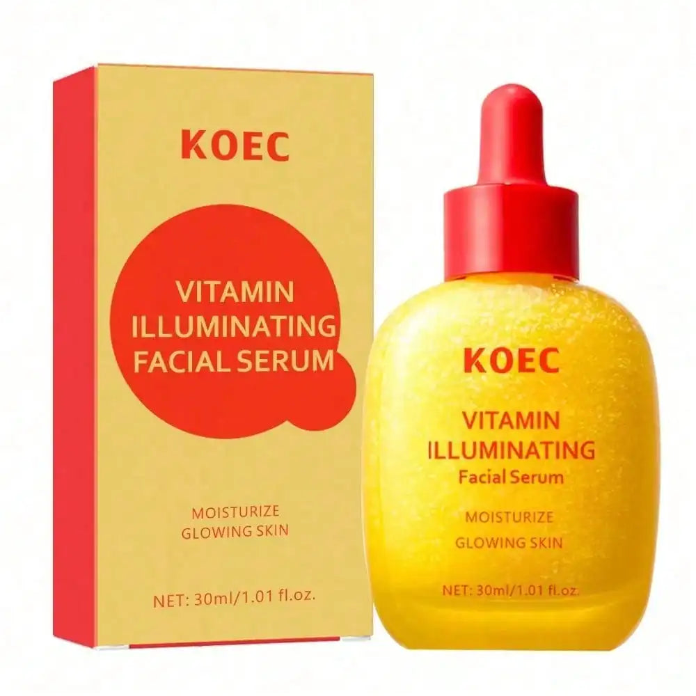Vitamin C Facial Serum Infused with Niacinamide, Ceramides & Hyaluronic Acid, Gentle Hydrating Daily Facial Essence, Supports Comfortable Balanced Skin Texture, Daily Skincare for Women, 1.01 fl oz