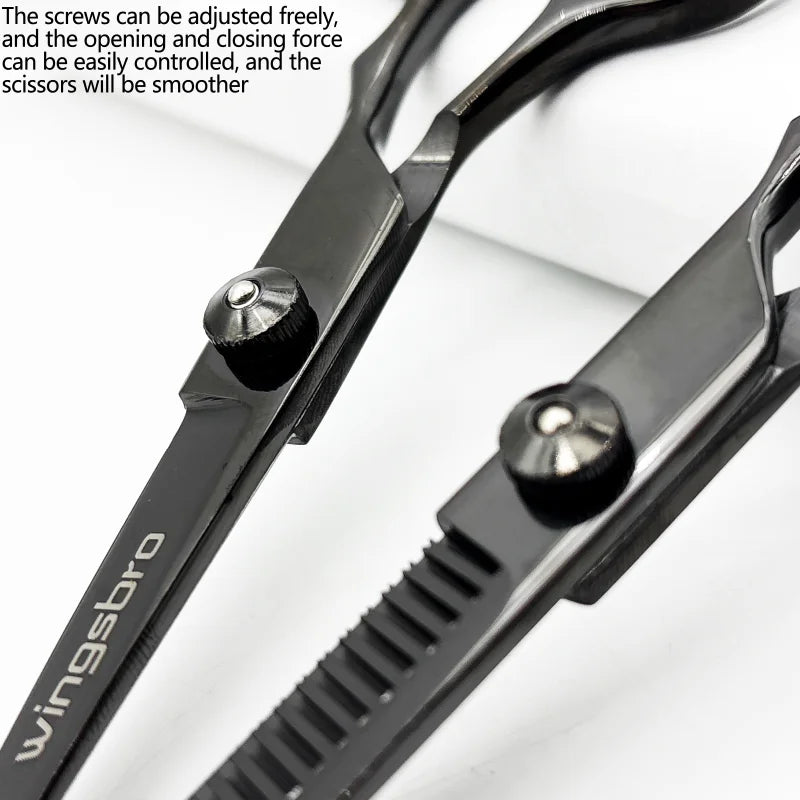 Wingsbro 11Pcs Professional Hairdressing Scissors Stainless Steel Barber Hair Cutting Scissors Sets Salon Hair Styling Tools
