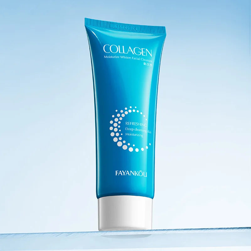 FAYANKOU Collagen Face Cleansing Milk Moisturizing Cleansing Whitenting Anti Wrinkle Facial Cleanser Skin Care Halalzen