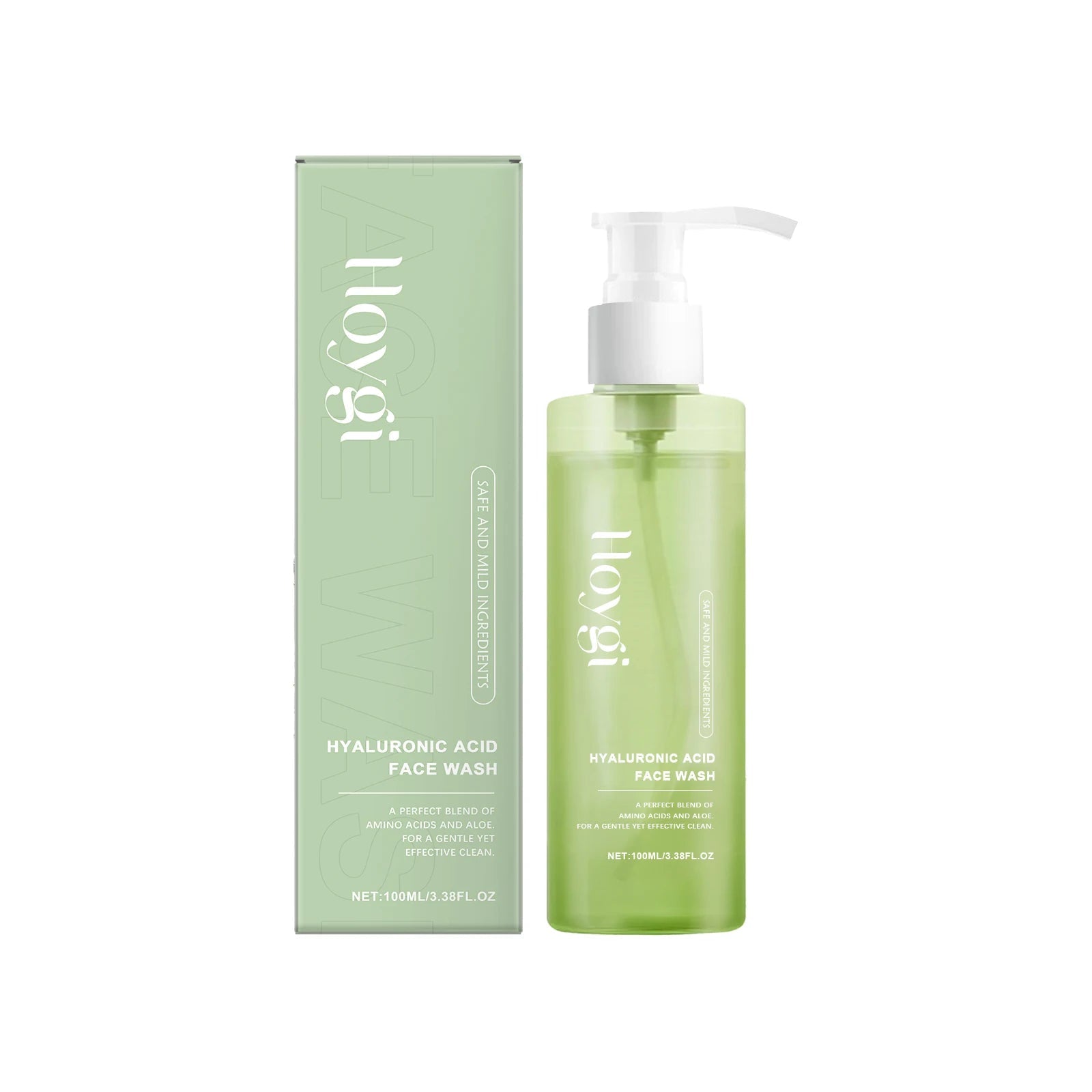 Hoygi Hyaluronic Acid Face Cleanser Gel Deep Pore Cleansing Moisturizing Non Drying Makeup Remover for Sensitive Skin 100ml Halalzen