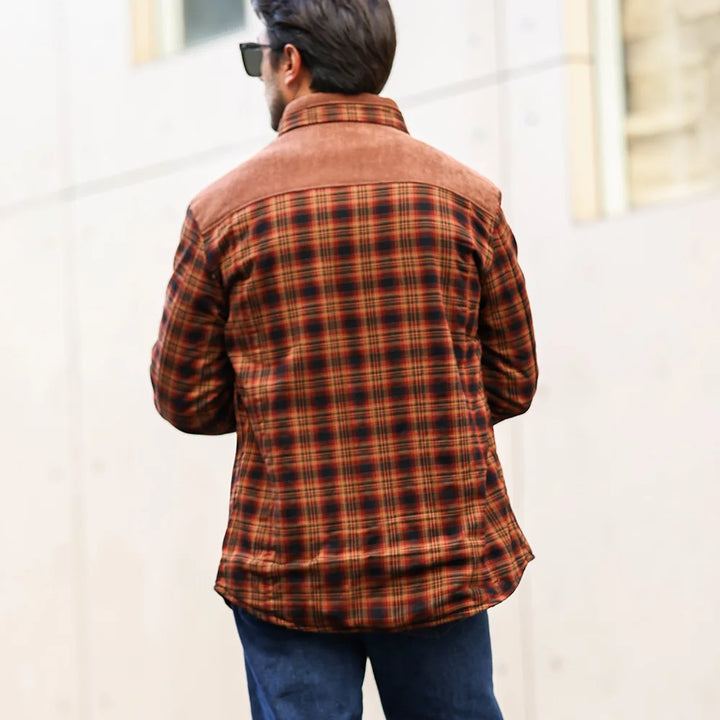 Men's Jackets Winter Windproof Warm Casual Bomber Coat Plaid Sherpa Lined Flannel Outdoor Classic Jacket Men US Size