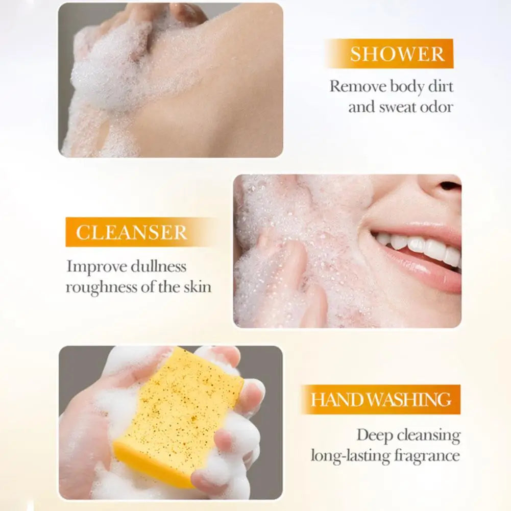 100g Kojic Acid Soap for Face, Turmeric Dark Spot Remover Soap Bar with Turmeric & Lemon & Hyaluronic Acid  Gentle Moisturising Halalzen