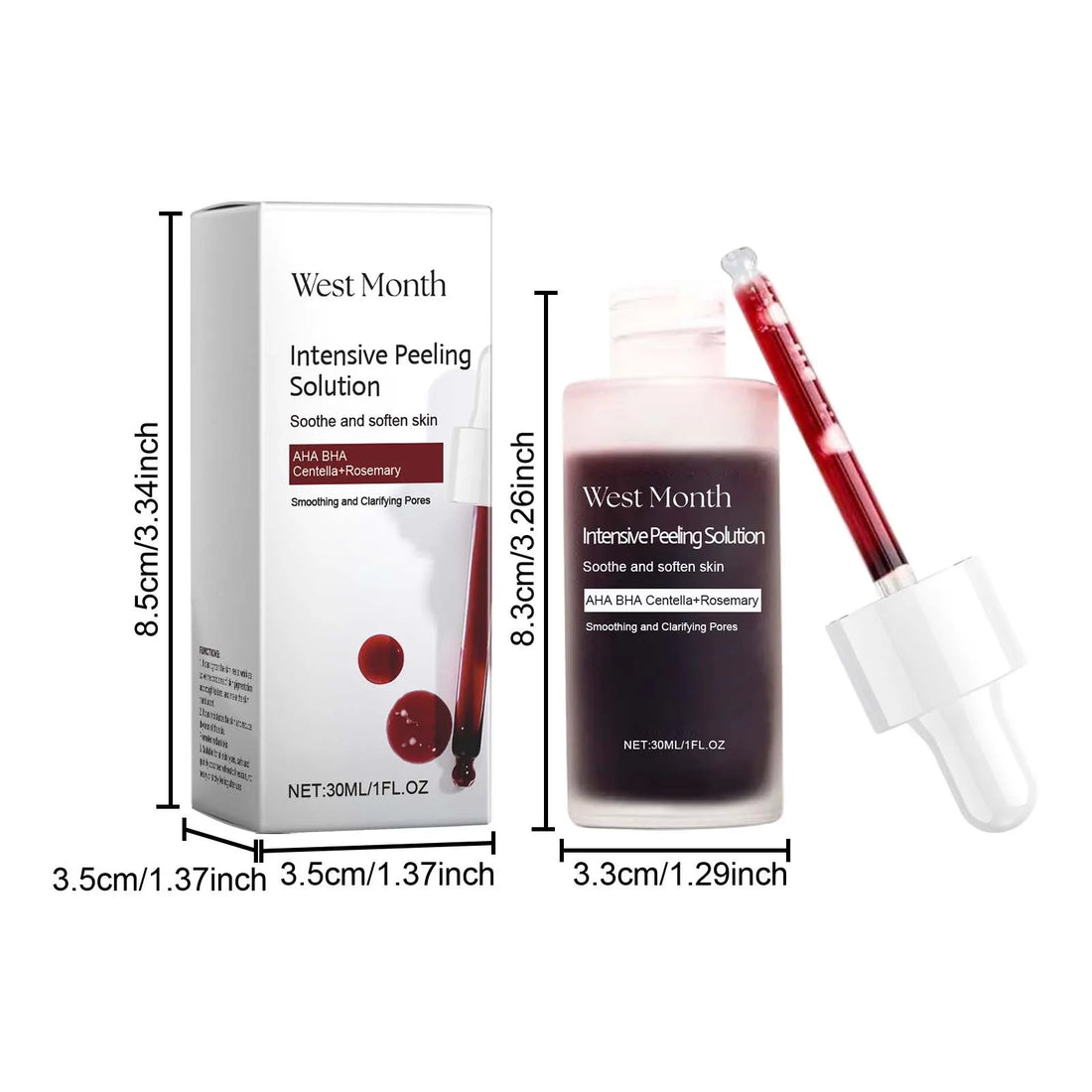 Peeling Face Serum Anti Acne Brightening Exfoliating Shrink Pores Salicylic Acid AHA Serum Reduces Blackheads Smoothing Facial