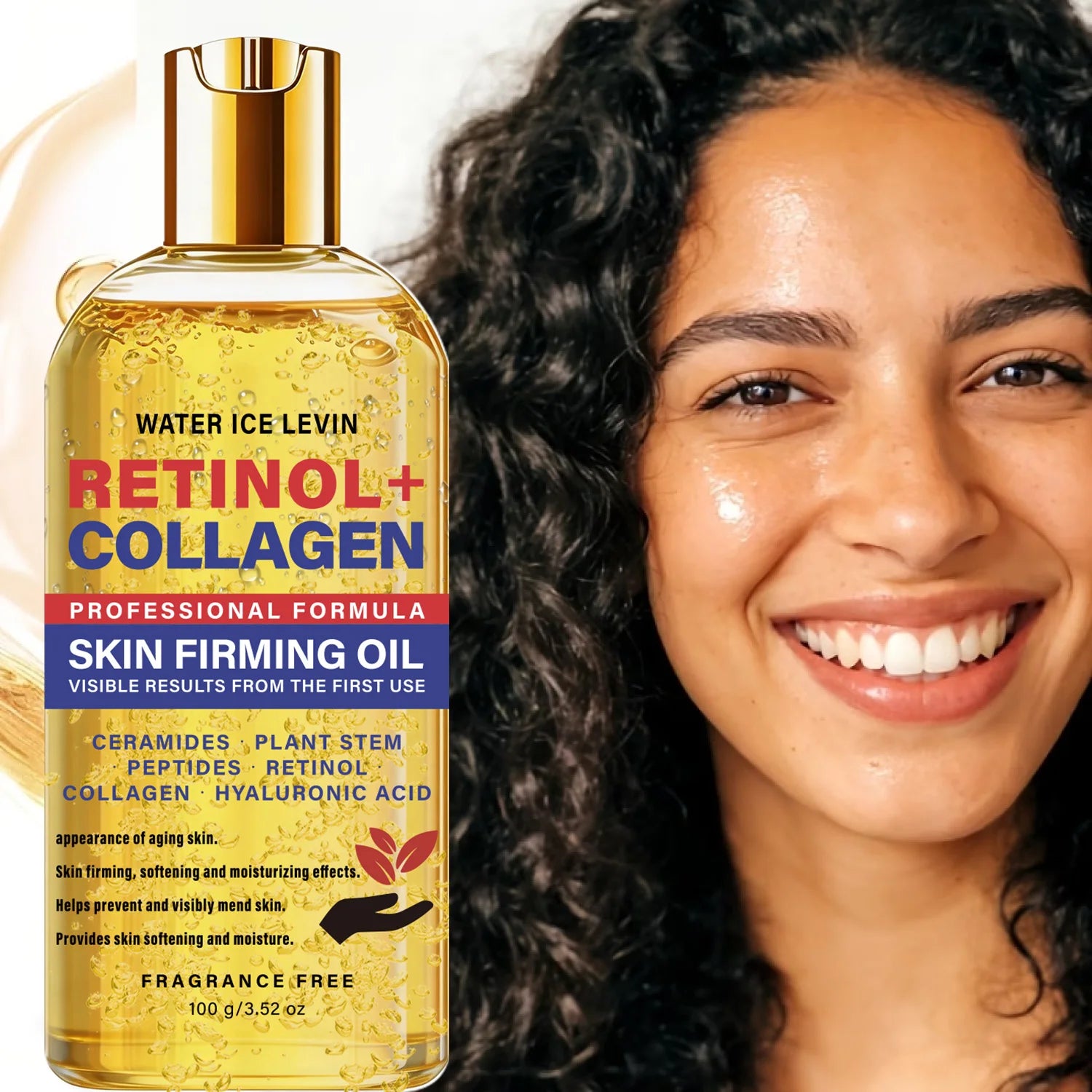 Multi Ingredient Firming Body Oil Retinol Collagen Ceramide Blend Hydrate Dull Uneven Complexion 100g