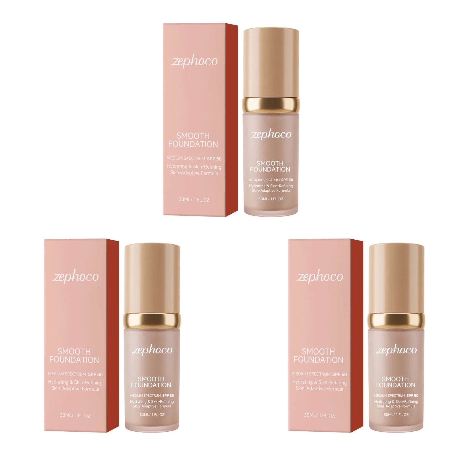 zephoco Color Changing Foundation Sunscreen Spf 50 Anti Aging Lasting Moisturizier Clearing Makeup Base Full Coverage Foundation