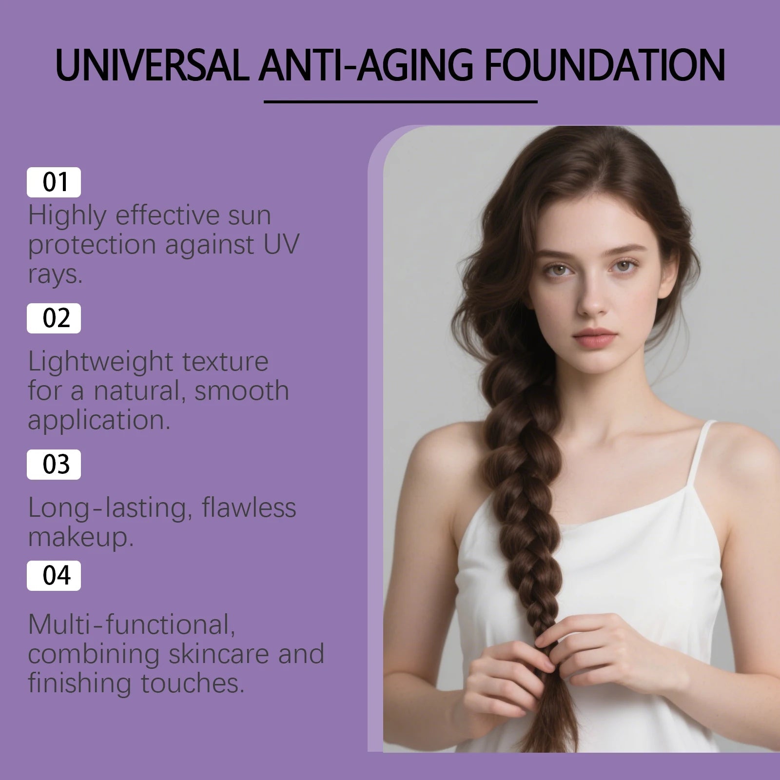 Light Sunscreen Protective Concealer Lasting Fresh Brighten Waterproof Conceal Pore Fine Line Flaw Evens Color Foundation Liquid Halalzen