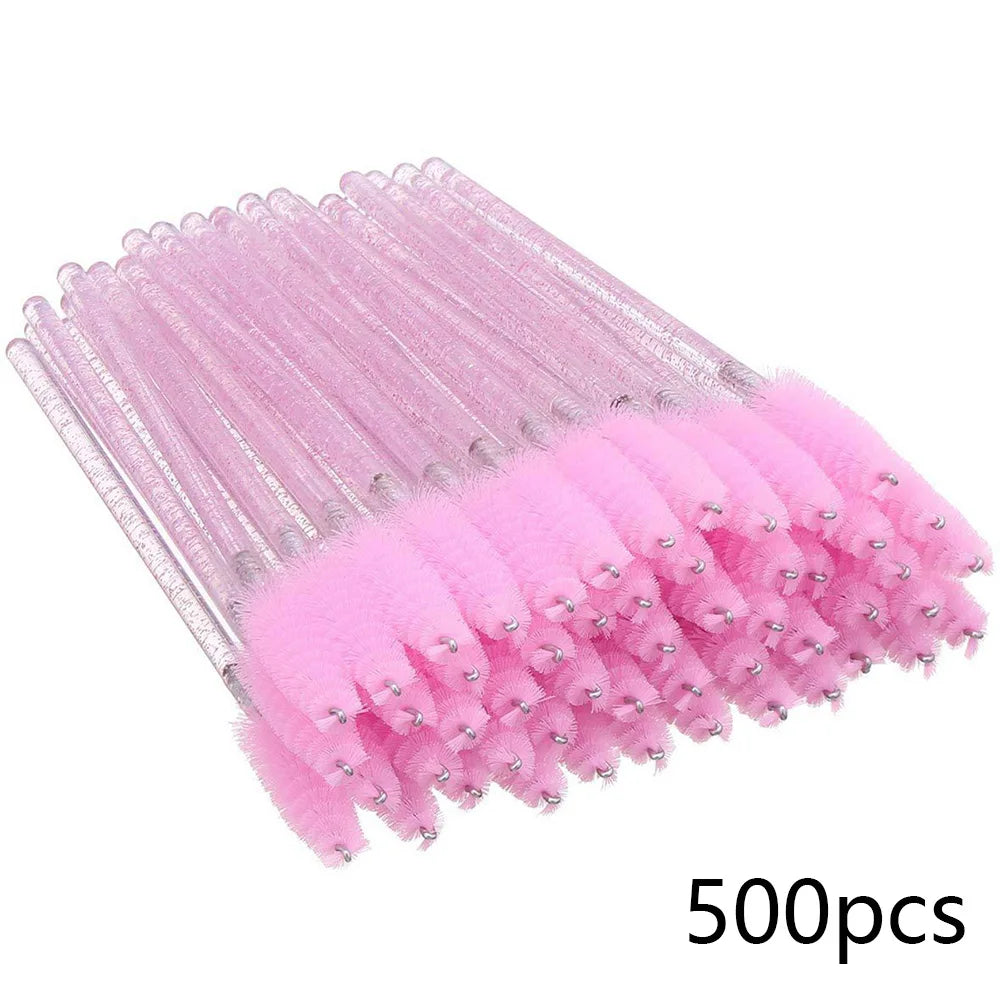 500/1000PCS Eyelashes Brushes Set Wholesaler Lash Mascara Brush For Lashes Extension Eyebrow Wands Applicator Makeup Tools Halalzen