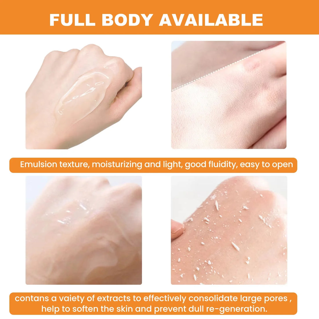 Orange Exfoliating Gel Dead Spot Remover Brighten Peeling Gentle Repair Scrub Whiten Hydrating Moisturizer Korean Skin Care 50g