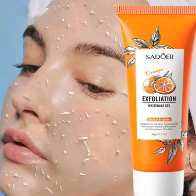 Orange Exfoliating Peeling Gel Facial Scrub Moisturizing Nourish Repair Scrubs Blackhead Removal Face Cleanser Korean Cosmetics Halalzen