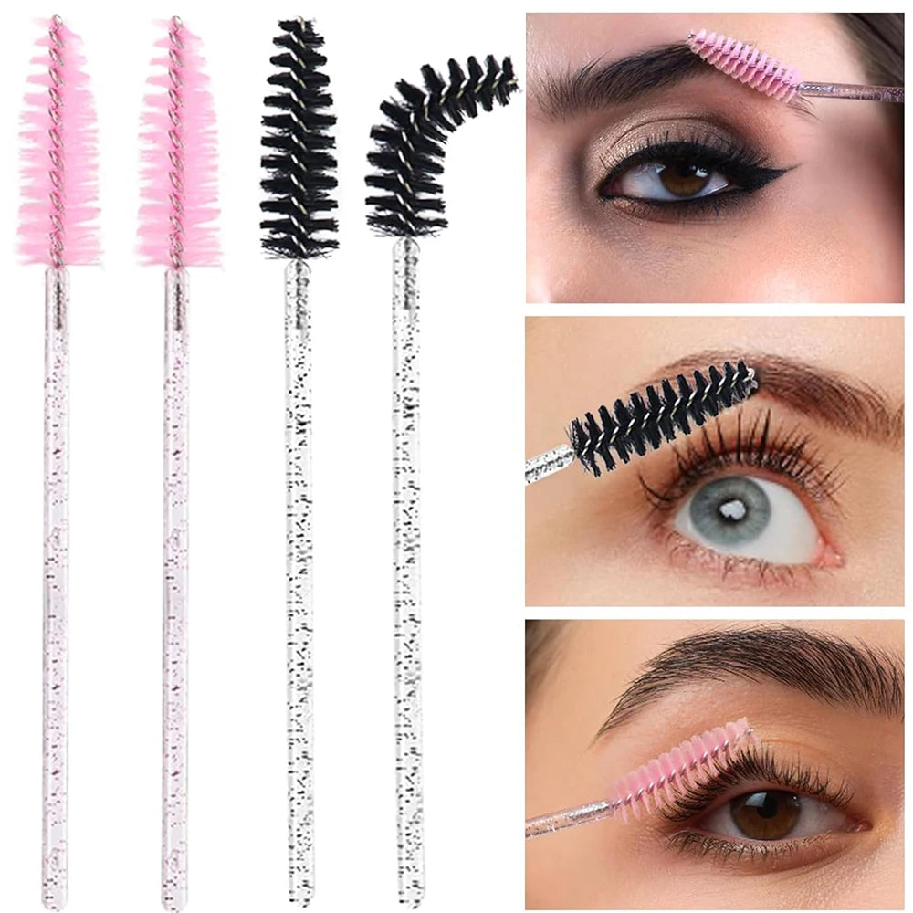 500/1000PCS Eyelashes Brushes Set Wholesaler Lash Mascara Brush For Lashes Extension Eyebrow Wands Applicator Makeup Tools Halalzen