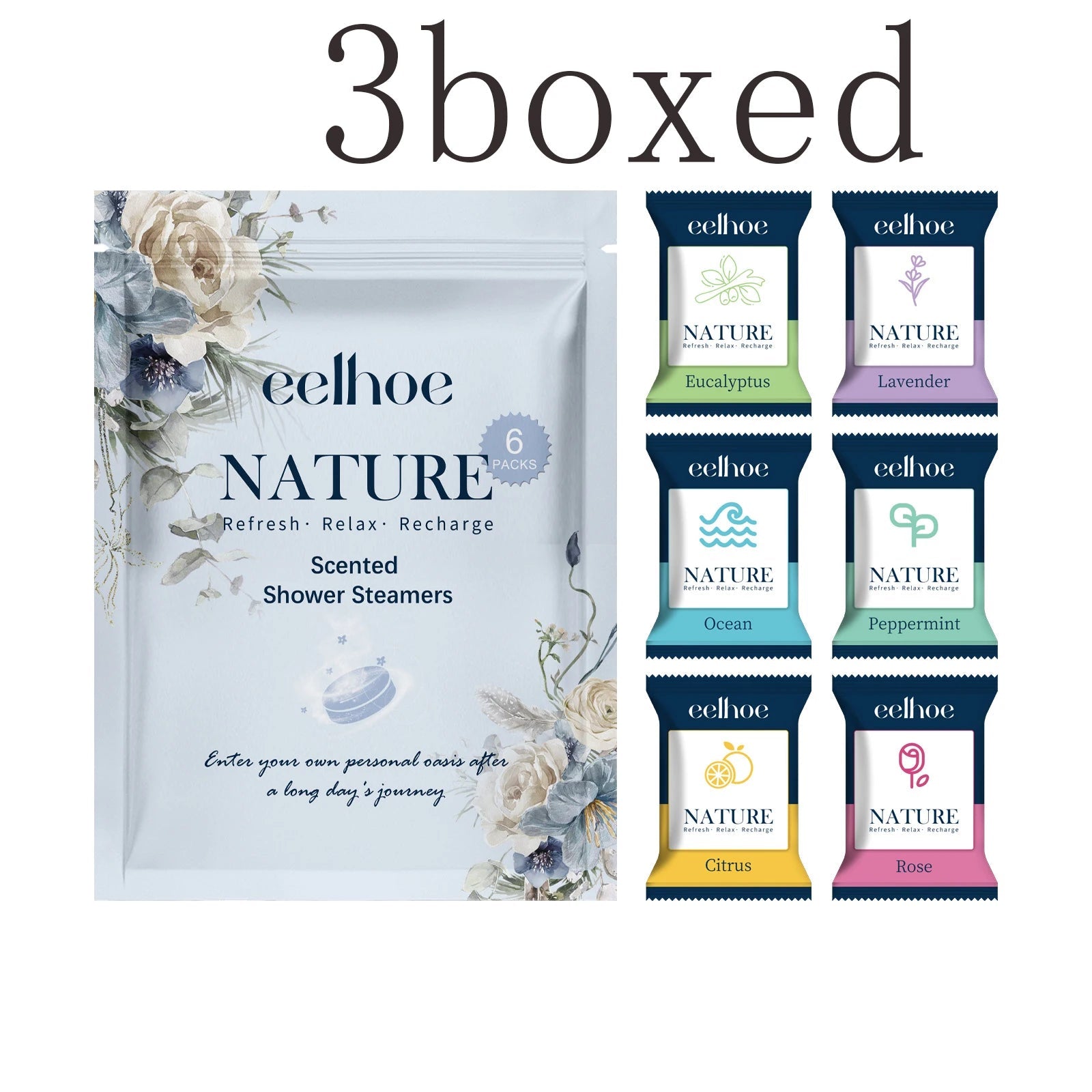 Portable Aromatherapy Shower & Bath Tablets - Deeply Cleanses Skin, Locks in Moisture, Refreshing & Long-Lasting Fragrance Halalzen