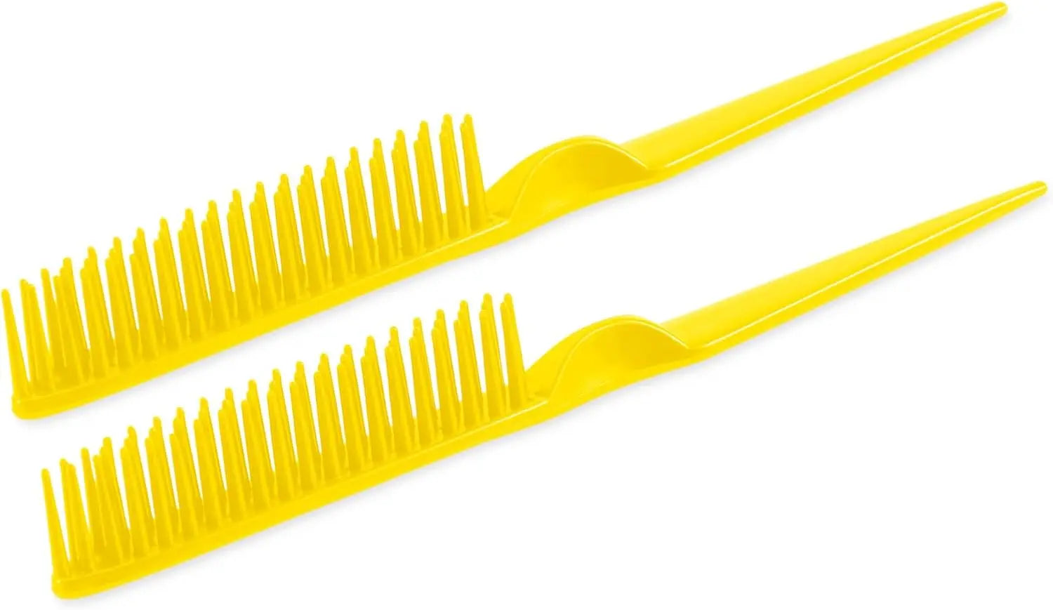 3 Row Hair Comb for Natural Detangling Hair Styling Brush Nylon Bristle Unbraider Teasing Comb Rat Tail for Women Men Black PD