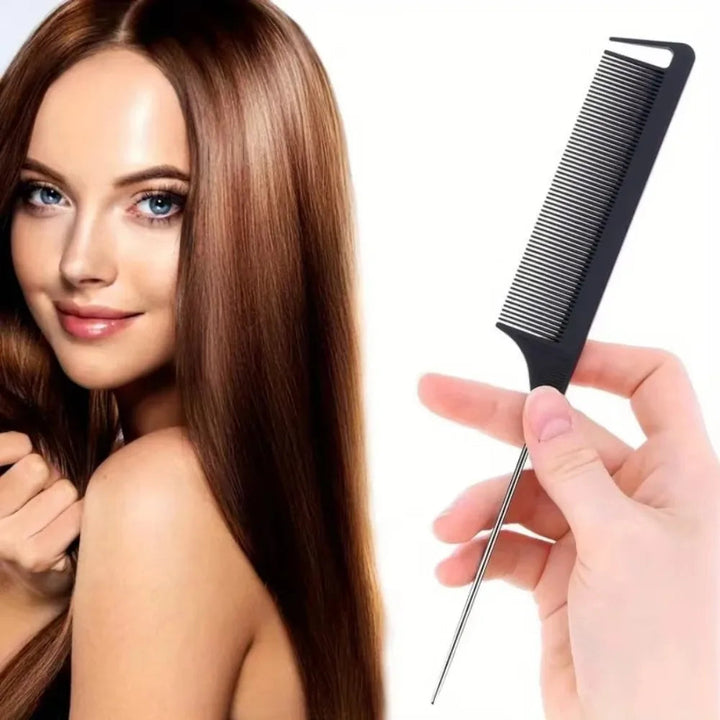 6/12/24Pcs Professional Hair Comb Heat Resistant Medium Cutting Carbon Comb Salon Antistatic Barber Styling Brush Tools Halalzen