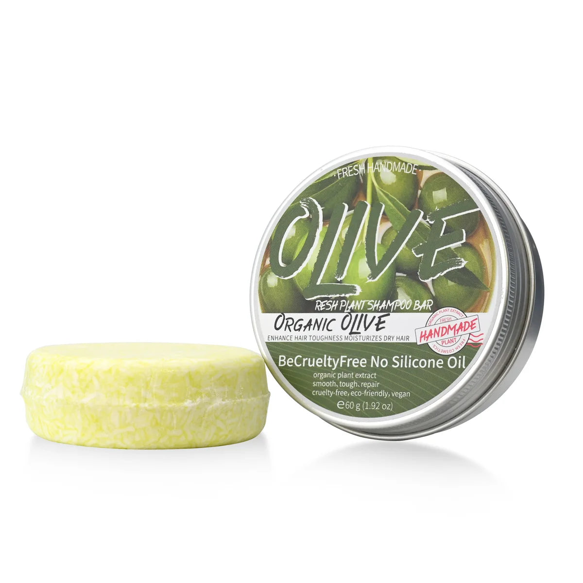 60g Olive Essence Oil Hair Care Cleaning Solid Pure Element Shampoo Soap For Men And Women Fluffy Shampoo Soap Halalzen