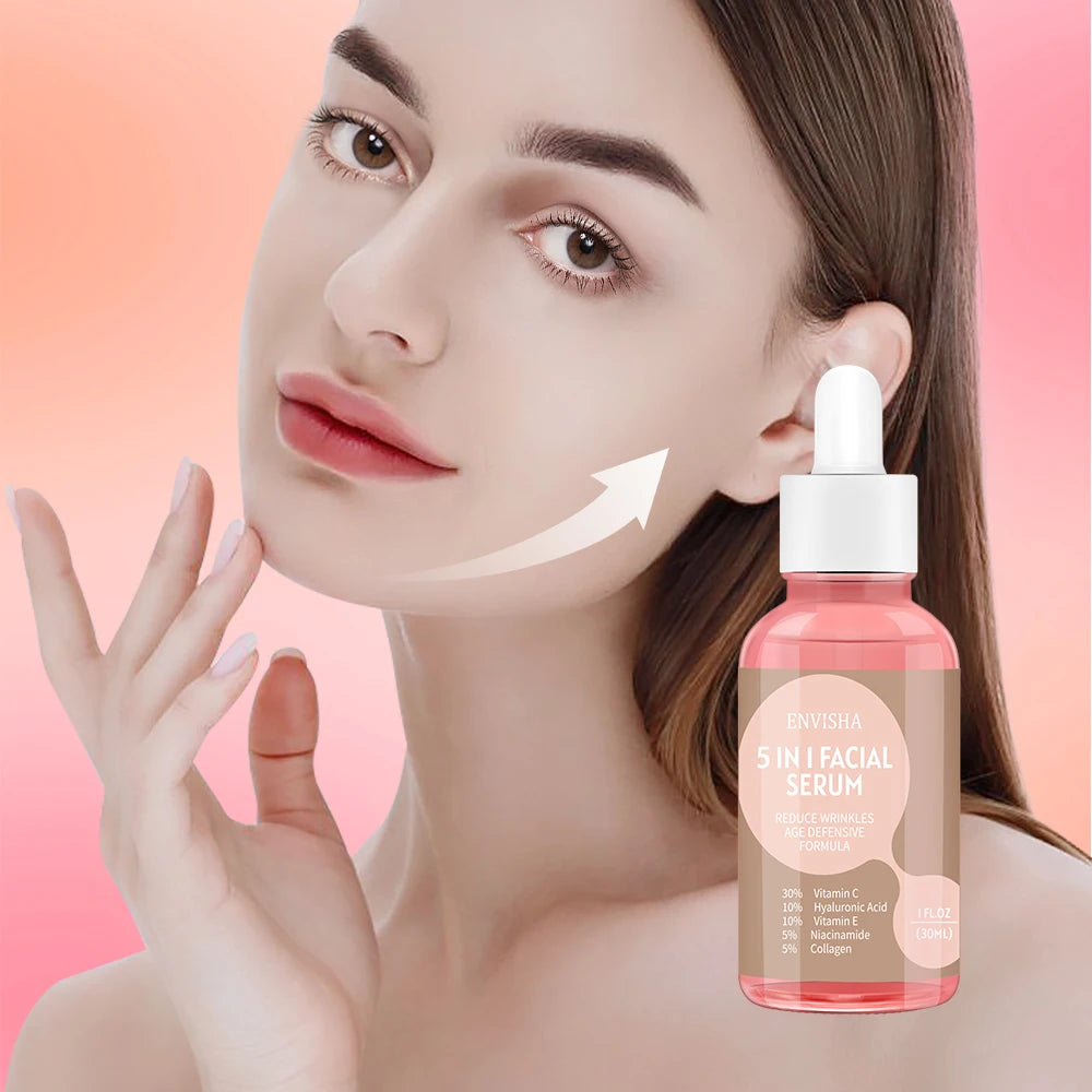 Face Serum Skin Care Collagen Hyaluronic Acid Anti-Aging Wrinkle Whitening Moisturizing Exfoliating Shrink Pores Niacinamide Halalzen