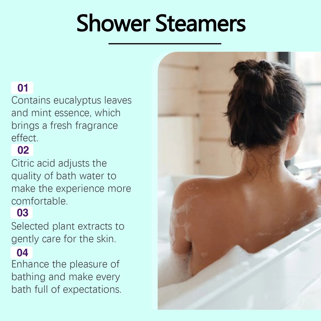 OceAura Shower Steamers Aromatherapy Home Spa Lavender Rose Relax Body Mental Relaxation Bath Products Shower Steamers Tablets Halalzen