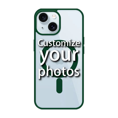 Magnetic Pattern Customized Acrylic Phone Case For iPhone16 15 14 13 12 11 Pro Max XS Shockproof birthday Mother's Day gift