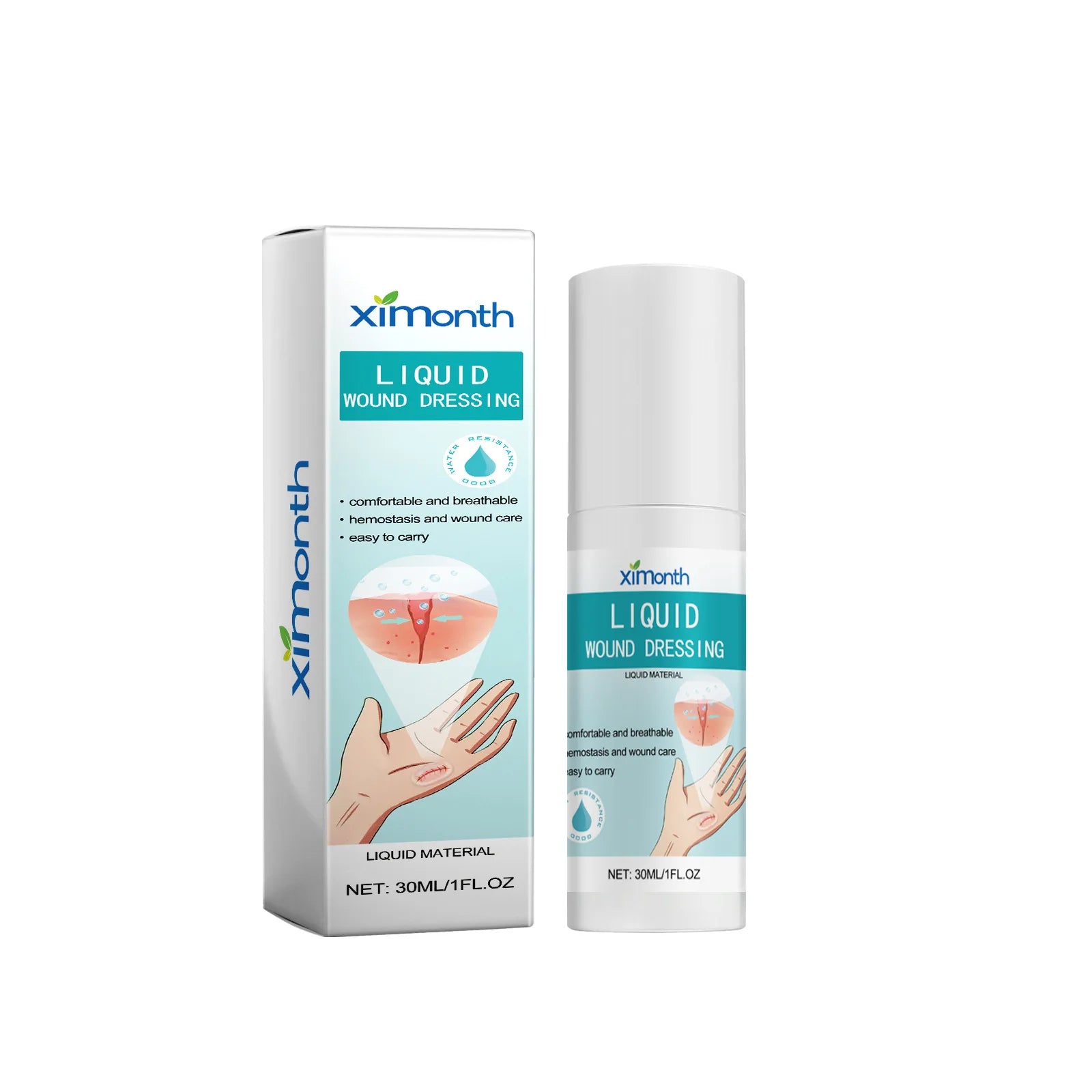 Ximonth Bandage Wound Care Liquid Spray Help Healing Recovery Cut Scratch Breathable and Waterproof Body Band Aid Liquid Sprays
