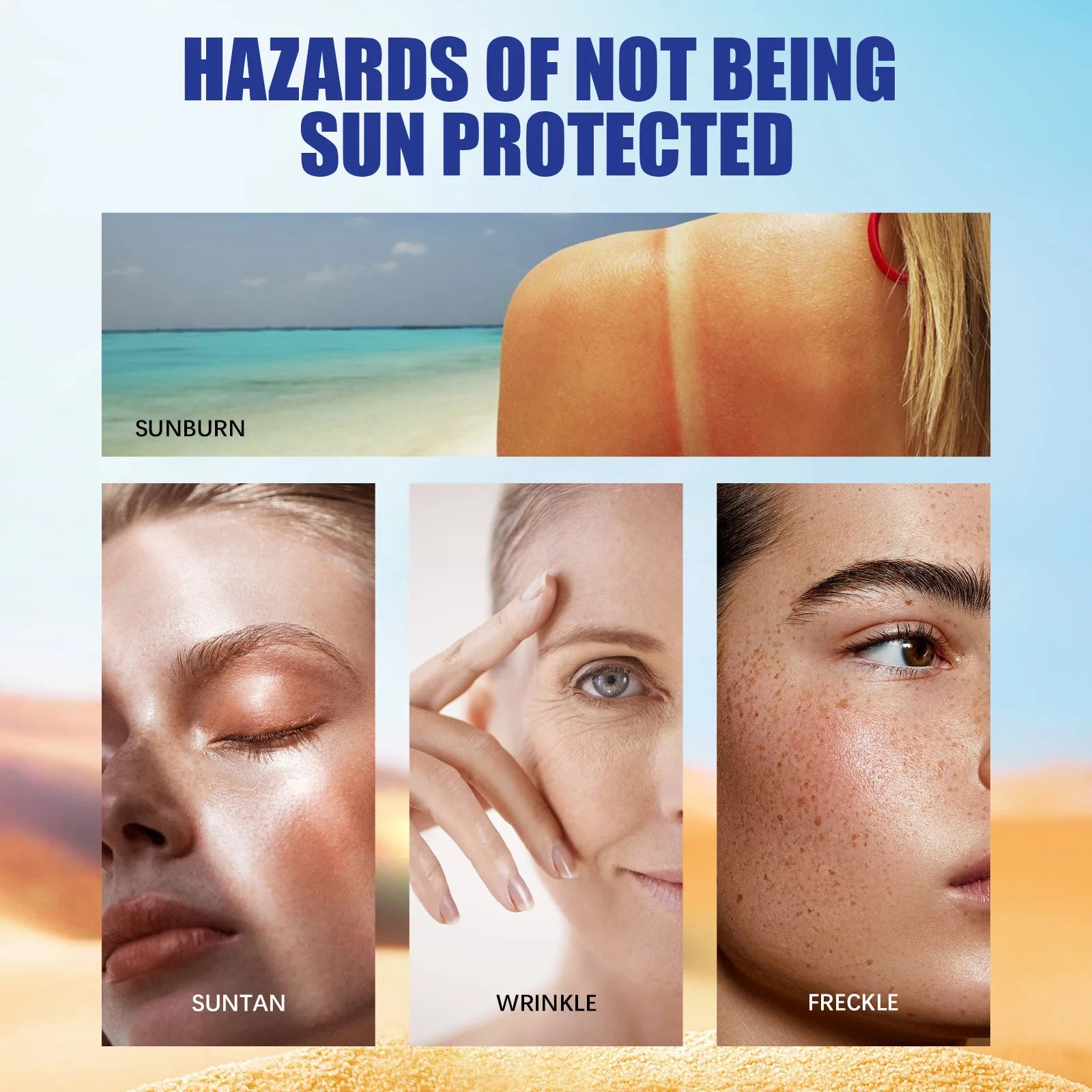 EELHOE UV Protection Cream Spf 50 UV Protection Outdoor Anti Oxidant Moisturizing Skin Care Hyaluronic Acid Face Sun Block Cream Halalzen