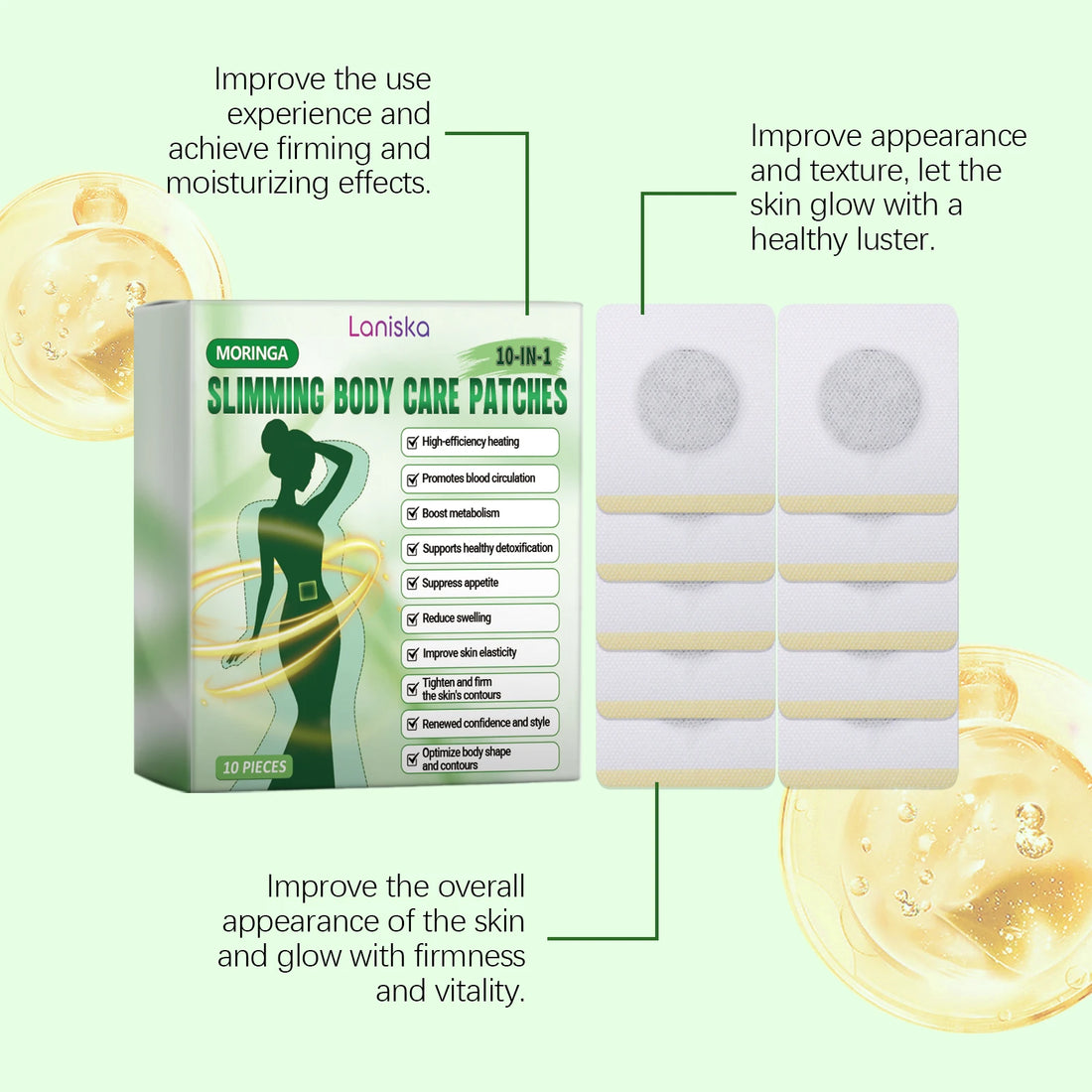 Body Care Patch - Comfortable Lightweight, Skin-Fitting, Daily Body Shaping, Lazy Convenient Wearable Care Patch