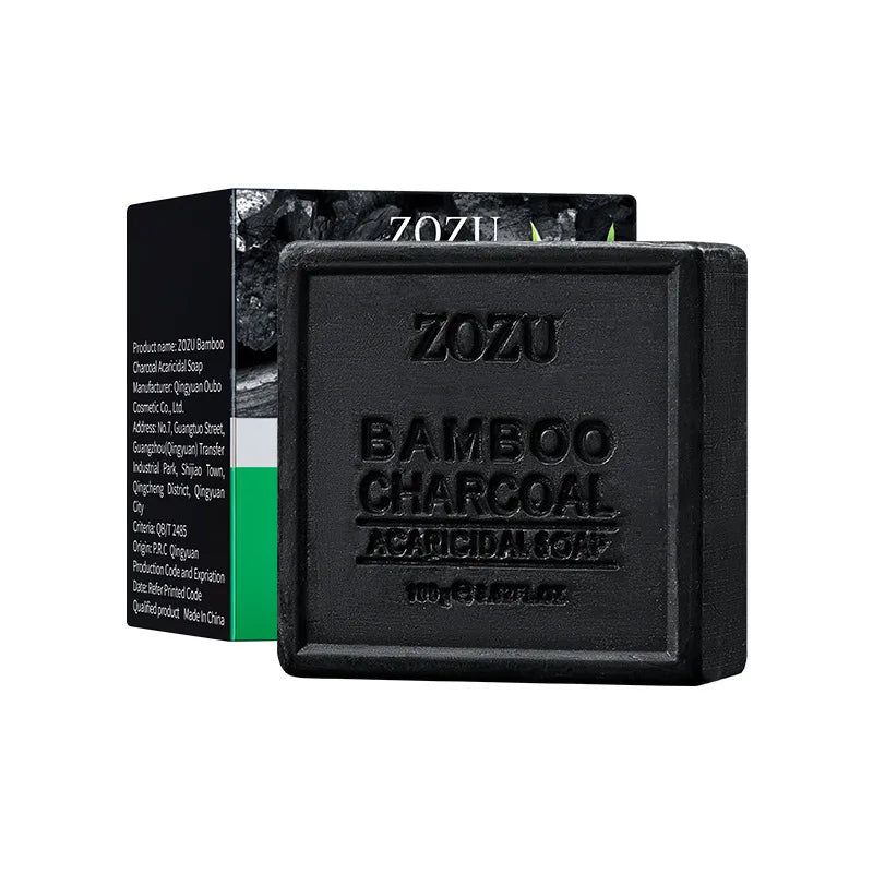 100g Bamboo Charcoal Soap, Cleansing, Bathing, Exfoliating, Gentle Cleansing, Oil-Controlling Essential Oil Soap Halalzen
