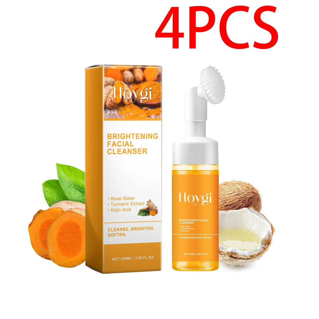 Turmeric Cleanser Face Wash Kojic Acid Exfoliating Deeply Cleanses Skin Maintains Water Oil Balance Remove Dirt Oil Control Halalzen