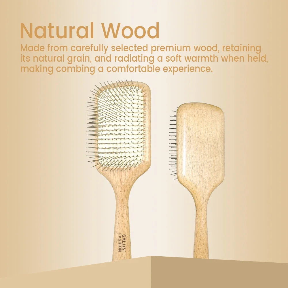 Wooden Air Cushion Massage Comb Anti Static Anti Hair Loss Nourishing Scalp Care Curly Hair Styling Tool