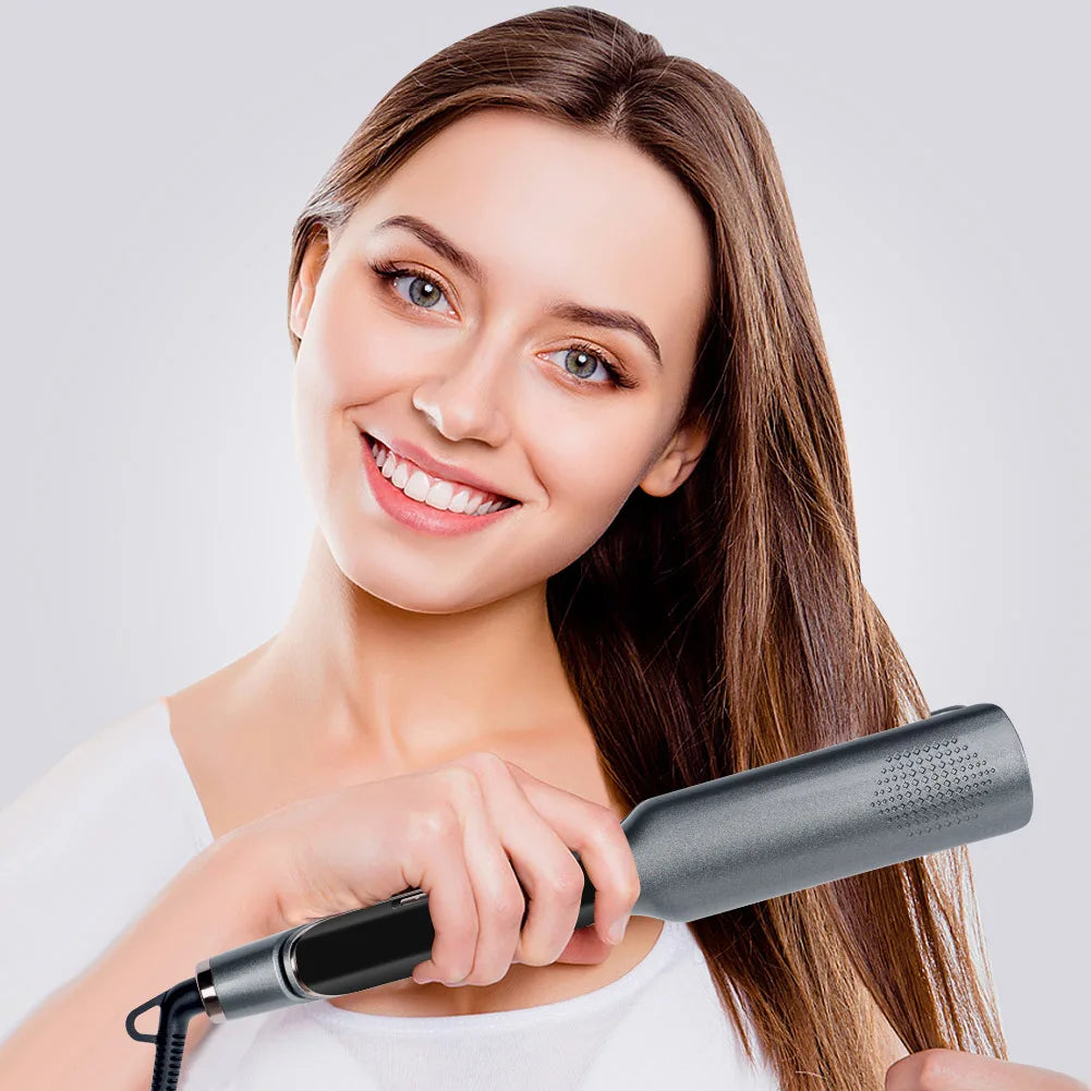 Ladies Ceramic Negative Ion Hair Straightener And Curler Multi-temperature Control Home Use Hair Styling Tool Dual-Purpose Iron