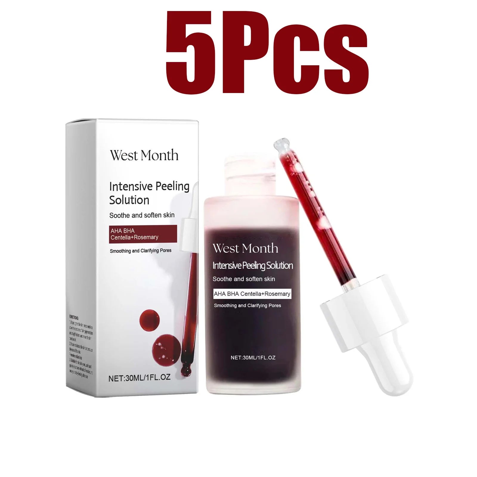 Peeling Face Serum Anti Acne Brightening Exfoliating Shrink Pores Salicylic Acid AHA Serum Reduces Blackheads Smoothing Facial