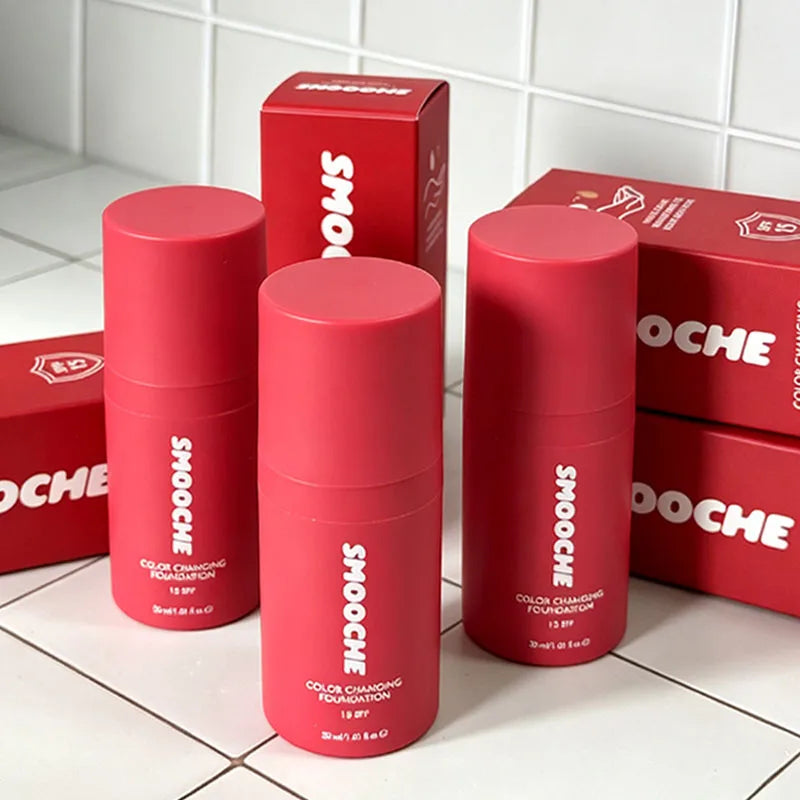 Smooche Color Changing Foundation Containing Skin Loving Ingredients Glycerin VitaminE Natural Herbal Liquid Foundation Makeup