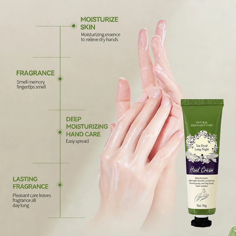 Hand Cream Set Natural Fragrance Daily Care Moisturizing Lotion Smooth Hand Skin Care with Floral Scent For All Skin Dry Hands 30g Each