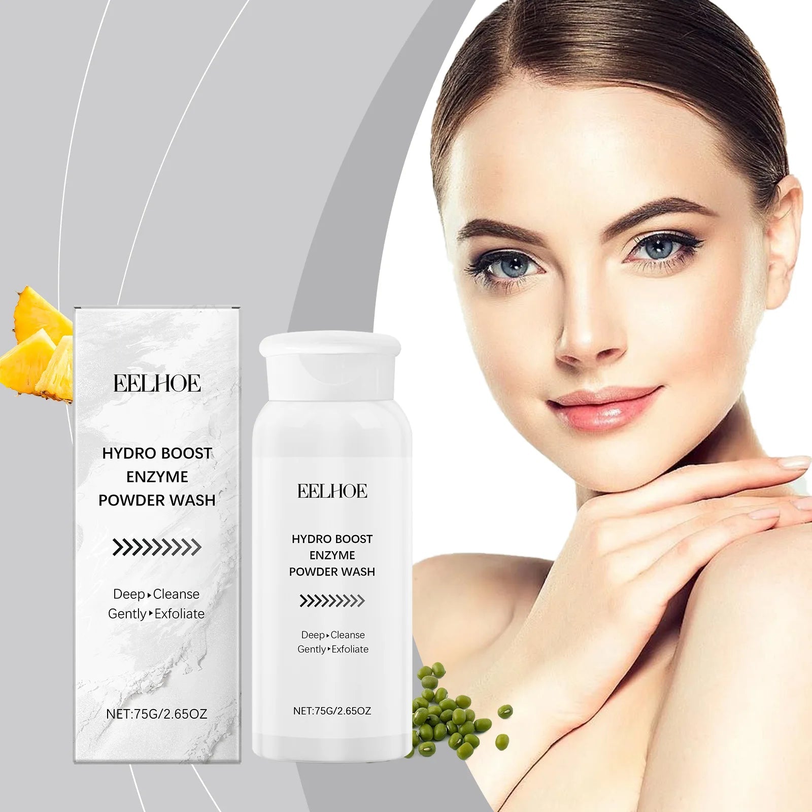 EELHOE Rice Enzyme Cleansing Powder to Remove Blackheads Oil Control Pore Cleaning Gentle Face Wash Refreshing Washing Powder Halalzen