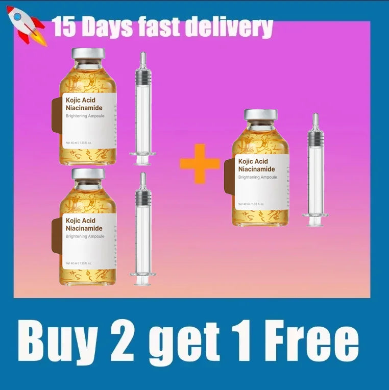 Kojic Acid Freckle Removing Whitening Essence Fade Pigmentation Melasma Dark Spots Corrector Repair Serum Korean Skin Care