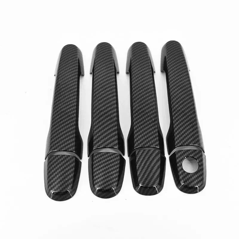 For Toyota VIOS 2002 - 2017 XP40 XP90 XP150 Belta Chrome Carbon Fiber Car Door Handle Cover Trim Car Styling Accessories