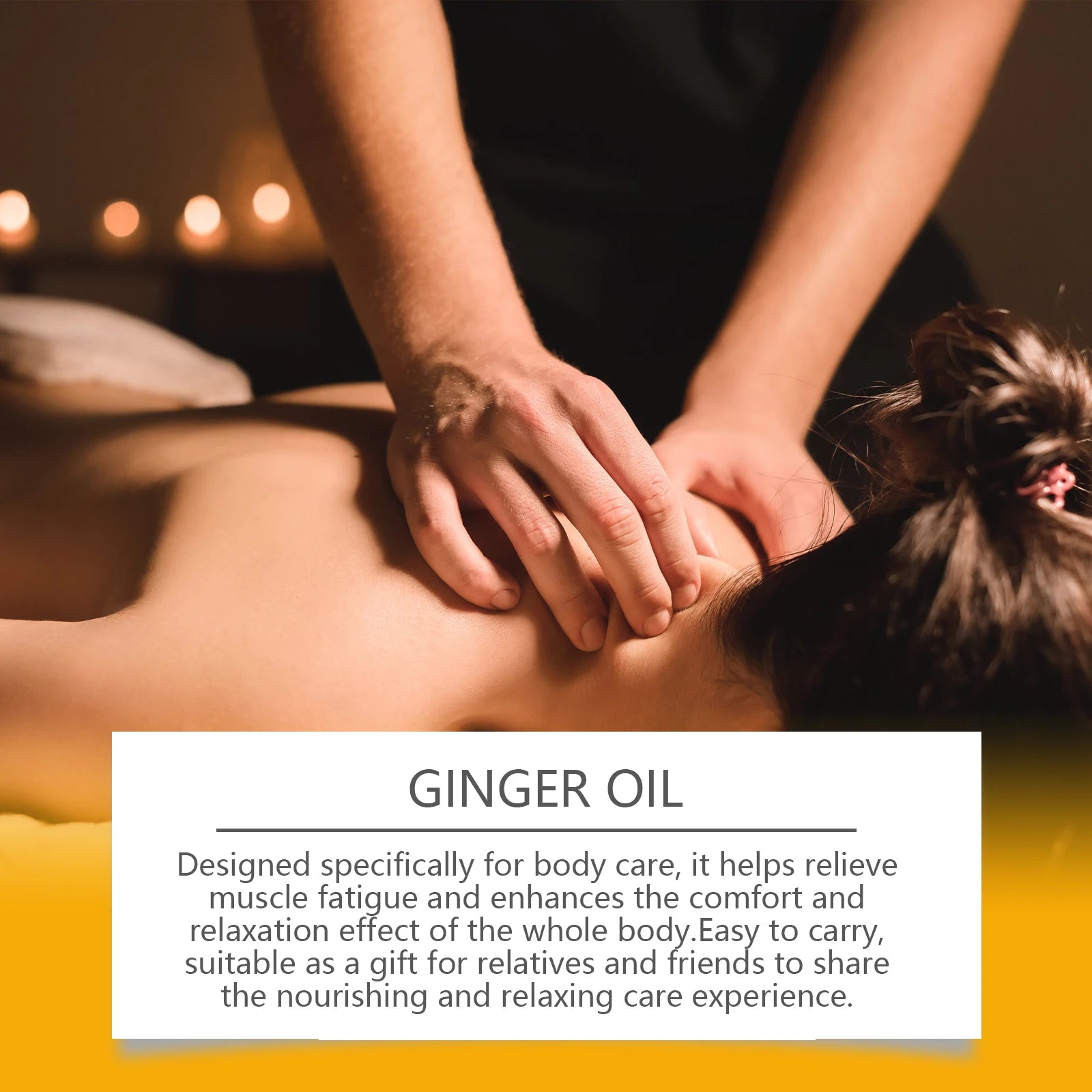 OceAura 100ml Ginger Massage Essence Oil  Ginger Care Essence Oil Body Massage Daily Care Firming Skin