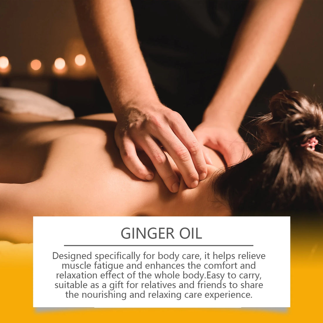 OceAura 100ml Ginger Massage Essence Oil  Ginger Care Essence Oil Body Massage Daily Care Firming Skin