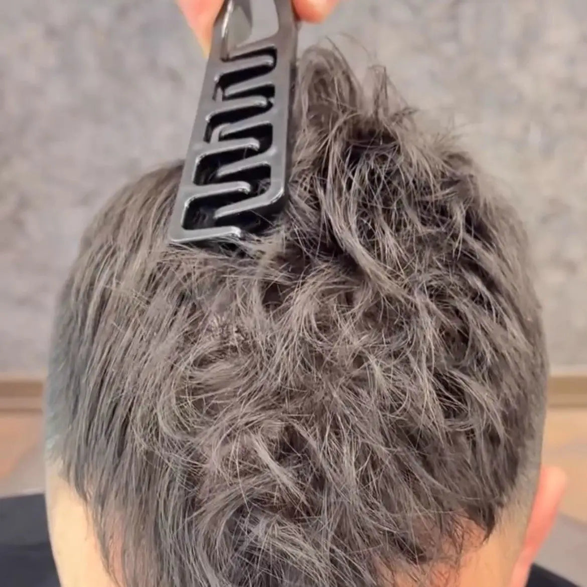 2pc Men's Styling Comb for Hair Gripping and Styling Fluffy Hair with Top Textured Perm Front Spiny Design Hairdressing Tool Halalzen