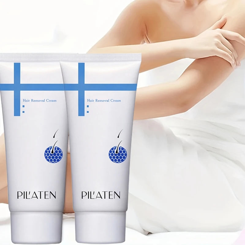 1/2/3/4PCS MILD HAIR REMOVAL CREAM, SMOOTH EASY SPREADING TEXTURE, FOR UNDERARM, ARM AND LEG HAIR CARE, SUITABLE FOR MEN AND WOMEN, EASY SIMPLE OPERATION, DAILY TREATMENT FOR UNWANTED BODY HAIR, 100G TUBE PACKAGING