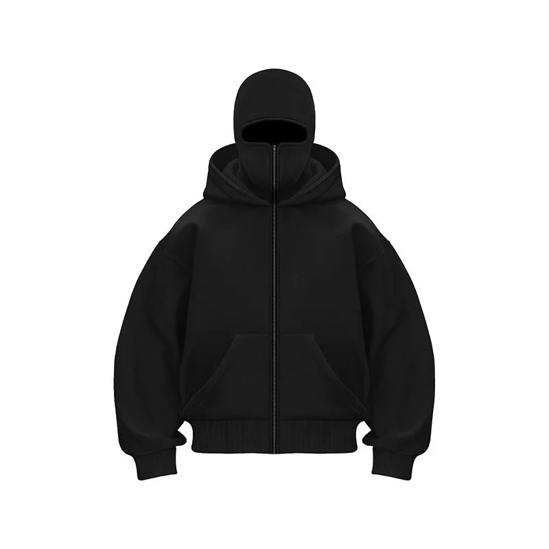 2025 Autumn and winter women's zippered sweater Coat solid color hooded sweater cardigan casual sports jacket tops