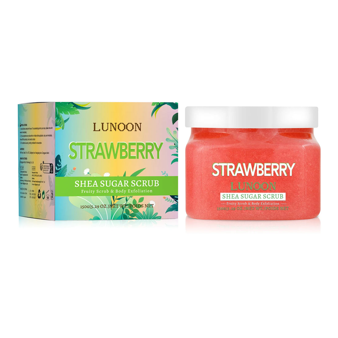Watermelon Shea Sugar Scrub 150g - Natural Body Exfoliator, Moisturizing, Smoothing, for Elbow, Knee, Back, Leg, All Skin Types