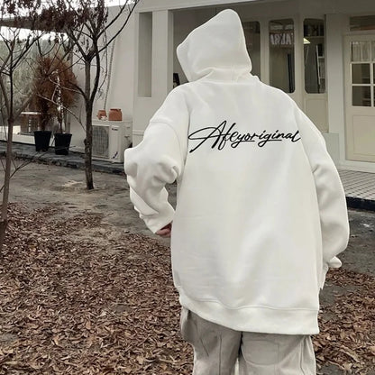 Autumn High Street Letter Printed Oversized Hoodies Man Harajuku Fashion Streetwear Pullover Hoody 2025 Y2K Hooded Sweatshirts