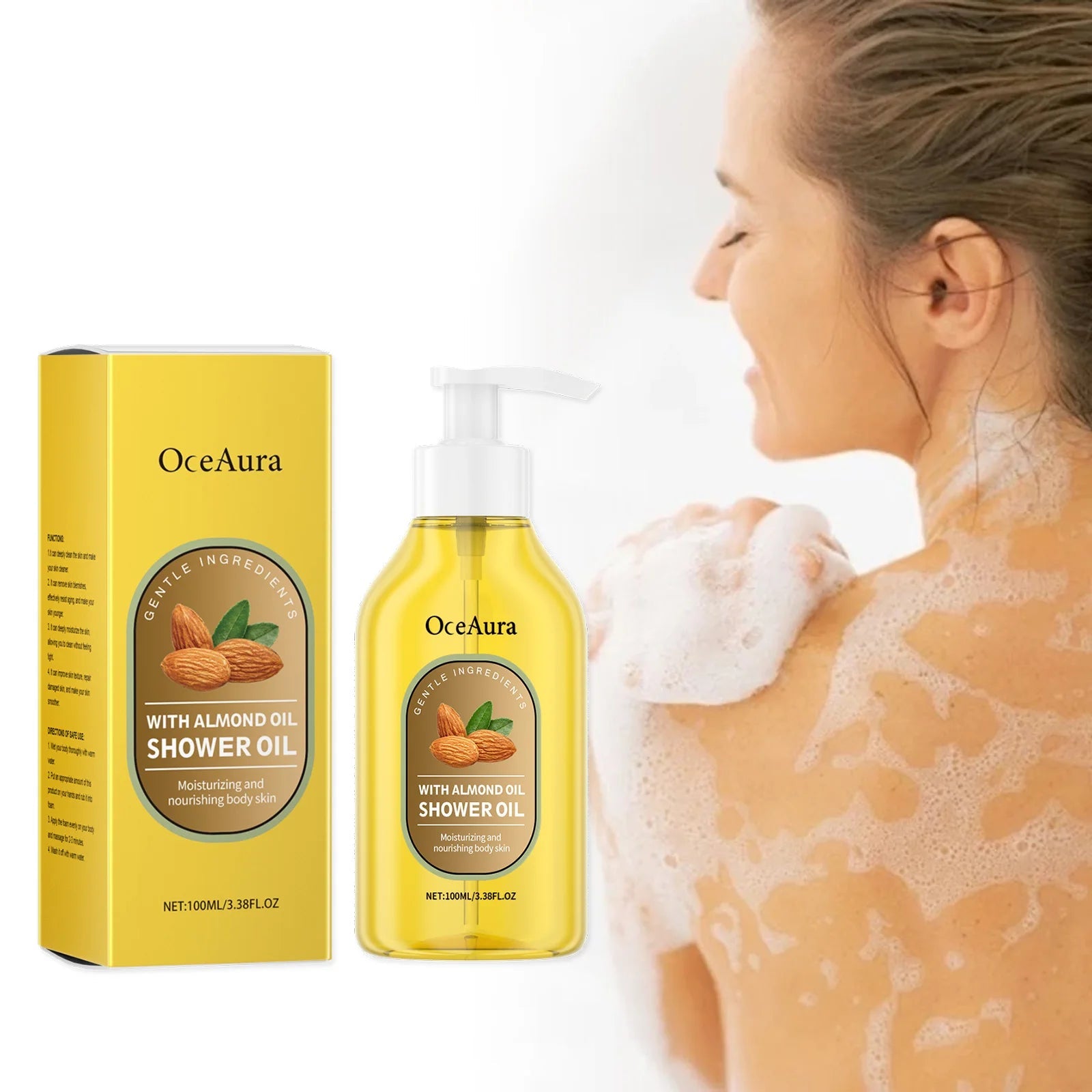 Shower Oil for Dry Skin Gentle Cleaning Soothe Tight Moisturizing Oil Control Fragrance Relaxing Body Scrub Nourishing Bath Oils Halalzen