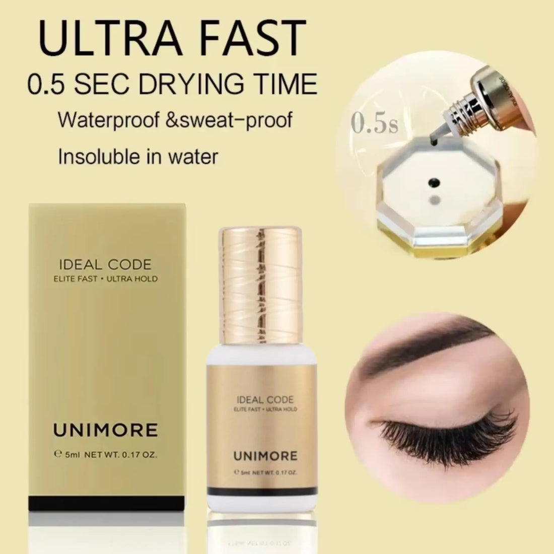 0.5S Drying Unimore Glue South Korea Fastest Strongest False Eyelash Extensions Supplies Adhesive 5ML Makeup Tools Beauty Shop