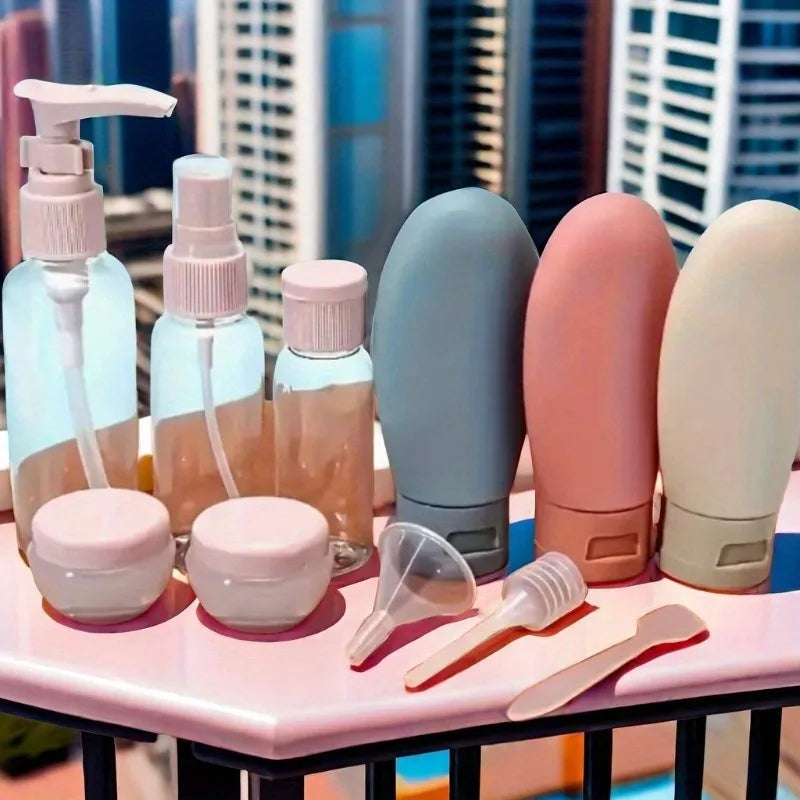 For Shampoo Conditioner Lotion Body Wash Portable Non Metal Soap Dispenser Leakproof BPA Free Travel Bottle Set