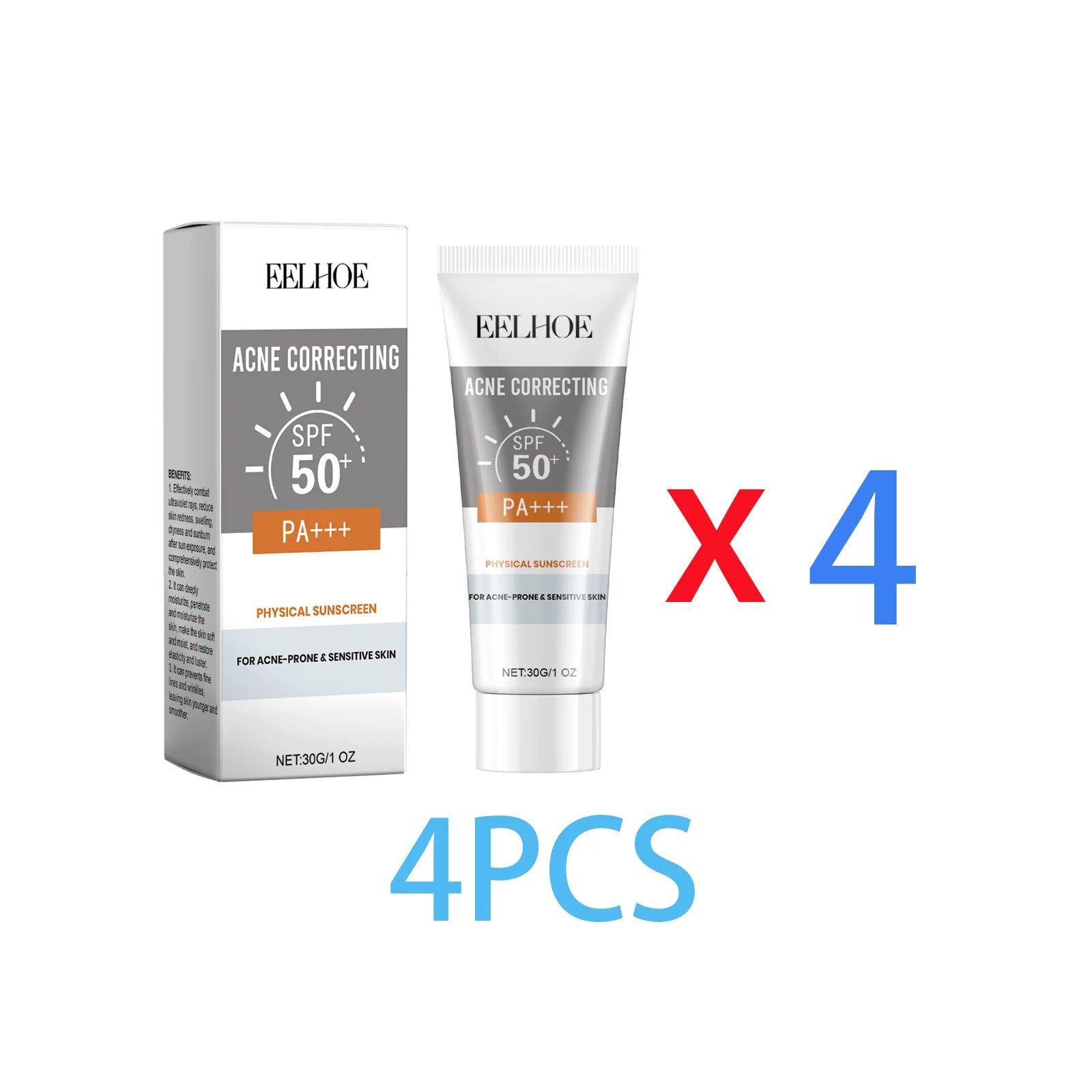 Deep Hydration Sunscreen Cream SPF 50+ UV Whitening Cream Korean Moisturizing Skin Care Tool for All Skin Type Cosmetics 30g Halalzen