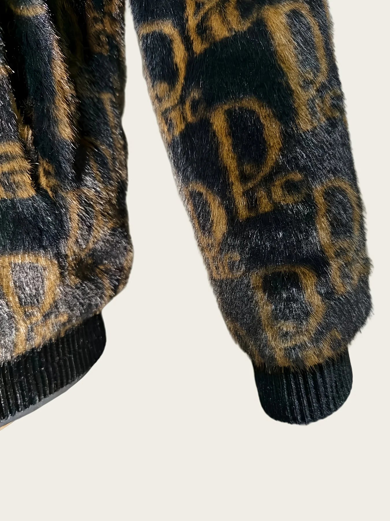 Vinter Herr Vändkrage Fuskpäls Bokstavstryck Varm Jacka