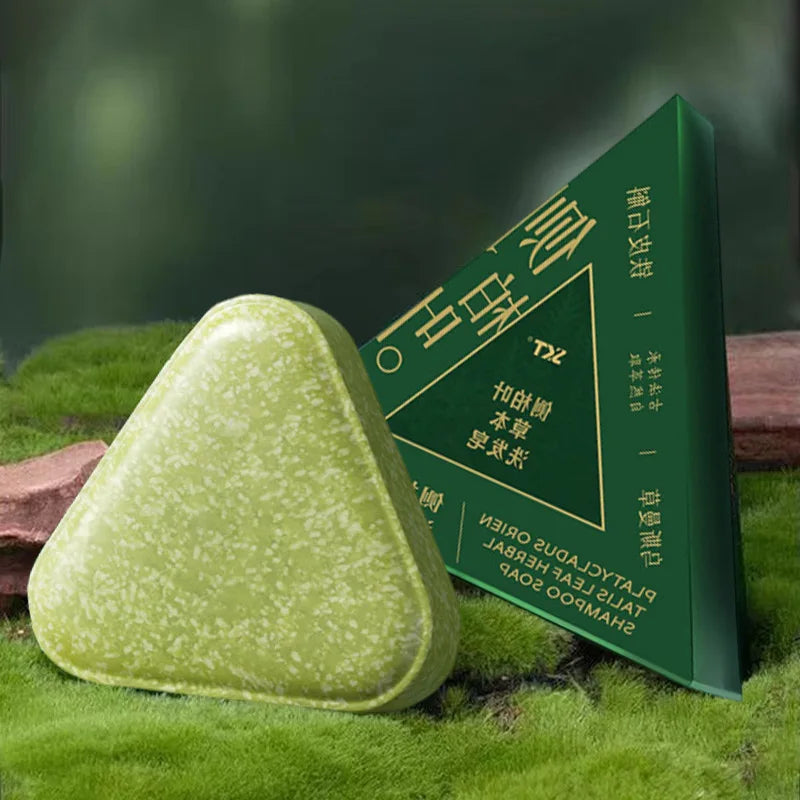 Seven Green Platycladi Usman Grass Handmade Shampoo Soap Refreshing Flushing Healthy Anti-removal Hair Nourishing Clean Product Halalzen