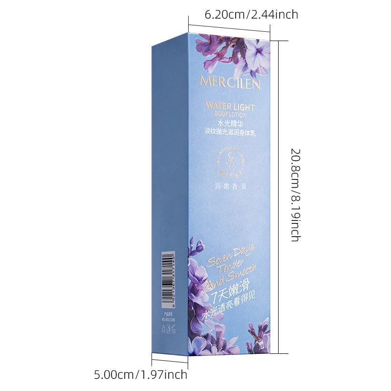 Mercilen Water Glow Essence Anti-Wrinkle Polishing Body Lotion, Deeply Moisturizes Dry Skin, Absorbs Quickly, Makes Skin Radiant and Charming, While Also Nourishing and Moisturizing, with a Fragrance, Suitable for All Skin Ty