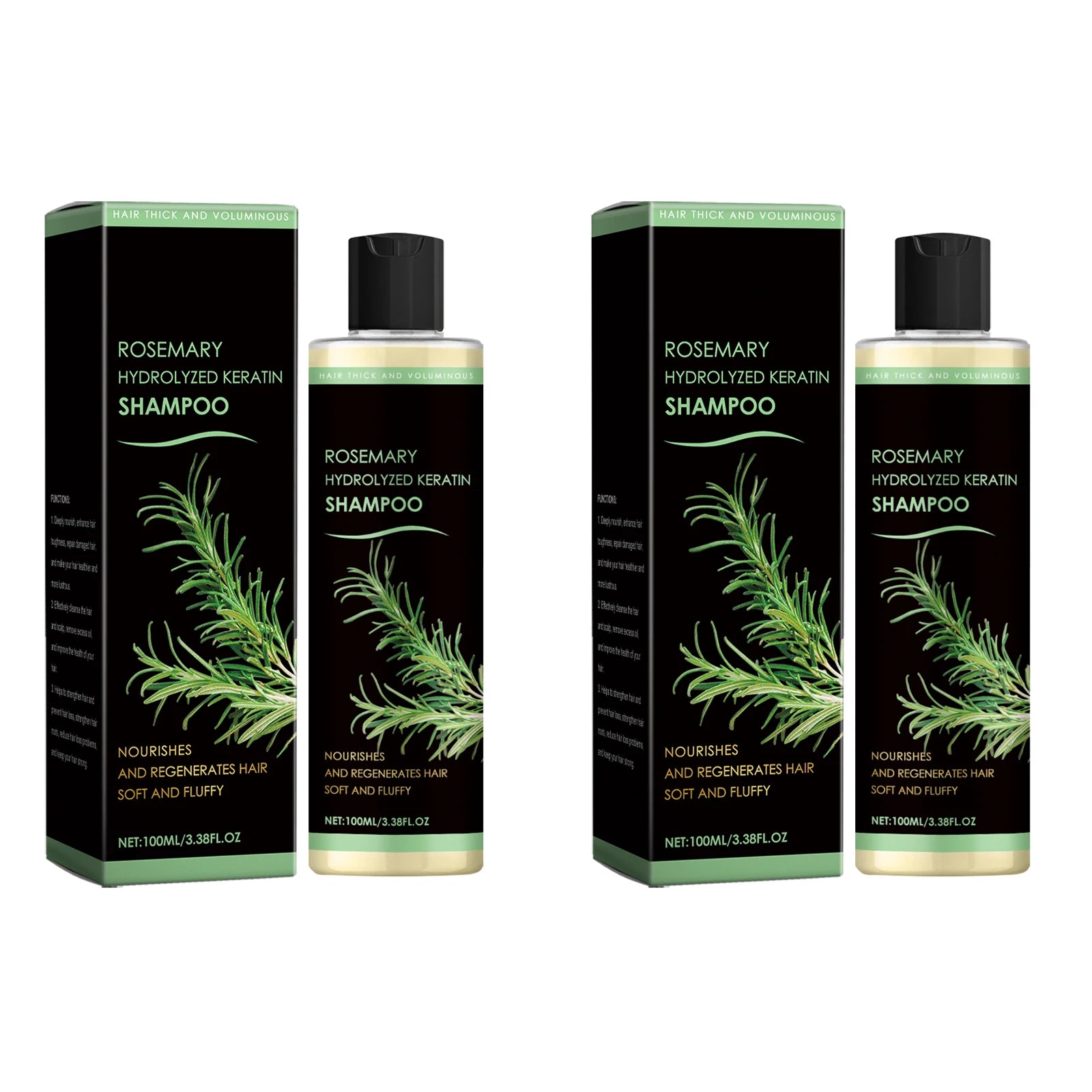 Rosemary Oil Shampoo Hair Growth Prevent Hair Loss Volumizing Hydrolyzed Keratin Nourishing Moisturizing Deep Clean Scalp Care