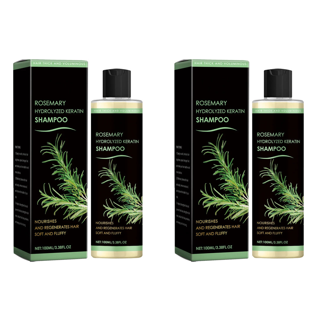 Rosemary Oil Shampoo Hair Growth Prevent Hair Loss Volumizing Hydrolyzed Keratin Nourishing Moisturizing Deep Clean Scalp Care